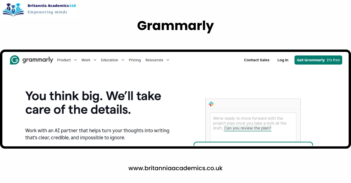 Grammarly - Britannia Academics LTD UK