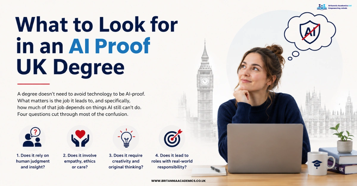 What to Look for in an AI-Proof UK Degree - Britannia Academics ltd UK