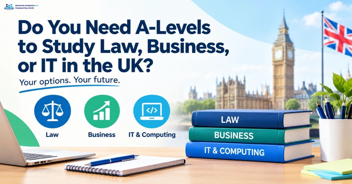 Do you need A-levels to study law, business, or IT in the UK? Explore university entry requirements and alternative pathways.
